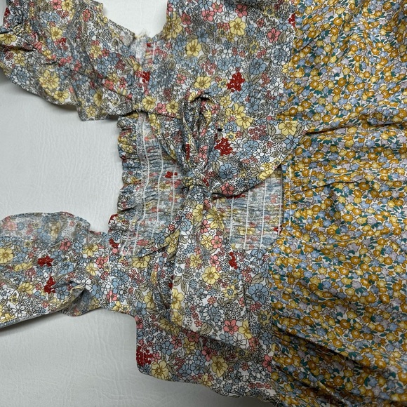 Umgee mini dress size Large floral ruffle sleeveless - Picture 4 of 7